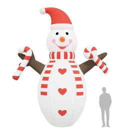 Bonhomme de neige gonflable de Noël avec LED 630 cm