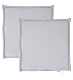 Coussins de siège de jardin lot de 2 gris clair 45x45x2cm carré