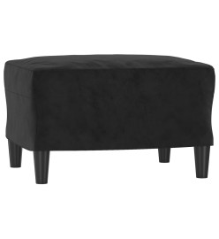 Ensemble de canapés 3 pcs avec coussins Noir Velours