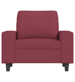 Fauteuil avec repose-pied Rouge bordeaux 60 cm Tissu