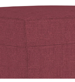 Fauteuil avec repose-pied Rouge bordeaux 60 cm Tissu