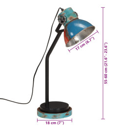 Lampe de bureau 25 W multicolore 18x18x60 cm E27