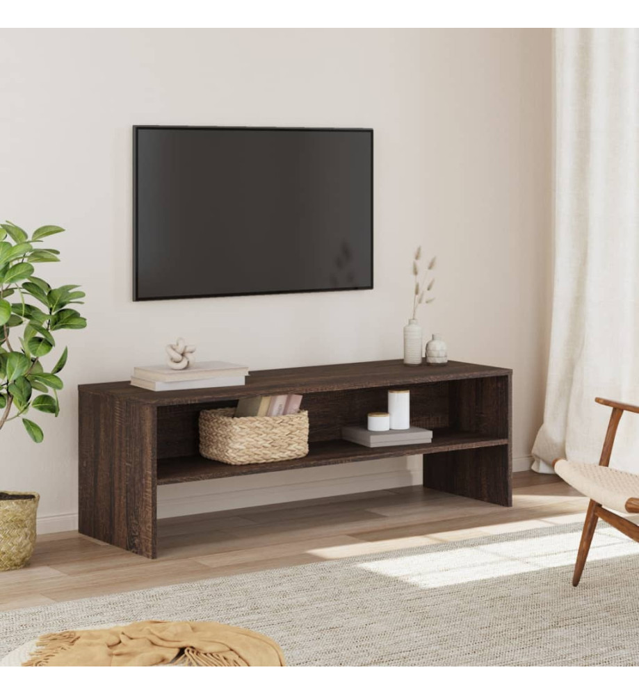 Meuble TV chêne marron 120x40x40 cm bois d'ingénierie