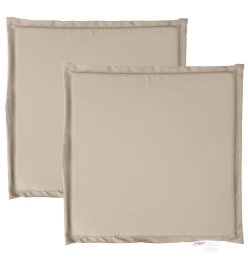 Coussins de siège de jardin lot de 2 taupe 45x45x2 cm carré