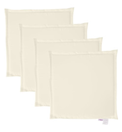 Coussins de siège de jardin lot de 4 crème 45x45x2 cm carré