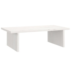 Support de moniteur Blanc 50x27x15 cm Bois de pin solide