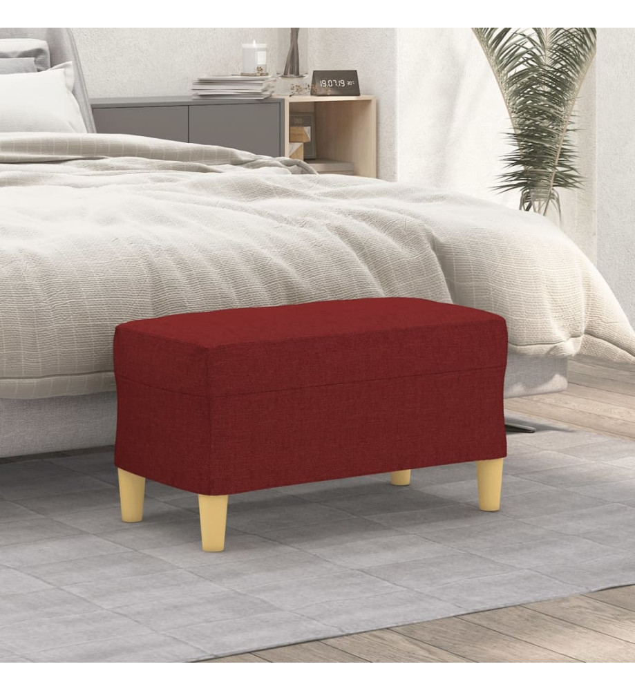 Banc Rouge bordeaux 70x35x41 cm Tissu