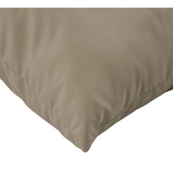 Coussins de palette lot de 2 taupe tissu oxford