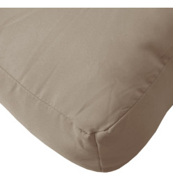 Coussins de palette lot de 2 taupe tissu oxford