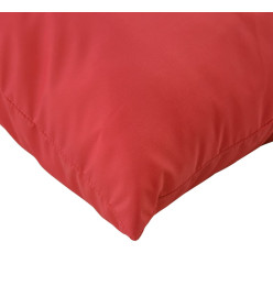 Coussins de palette lot de 2 rouge tissu oxford