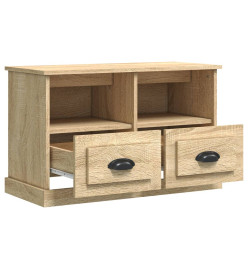 Meuble TV chêne sonoma 80x35x50 cm bois d'ingénierie