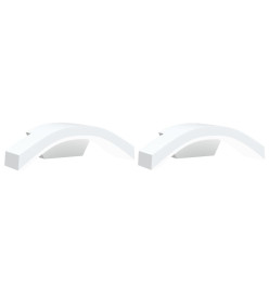 Appliques murales LED d'extérieur 2 pcs blanc