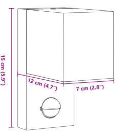 Applique murale d'extérieur avec capteurs noir