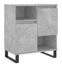 Buffets 2 pcs gris béton bois d'ingénierie