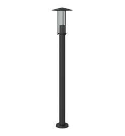 Lampadaires d'extérieur 3 pcs noir 100 cm acier inoxydable