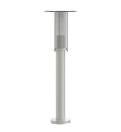 Lampadaire d'extérieur argenté 60 cm acier inoxydable