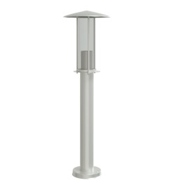 Lampadaire d'extérieur argenté 60 cm acier inoxydable