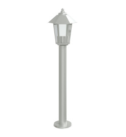 Lampadaires d'extérieur 3 pcs argenté 80 cm acier inoxydable