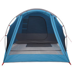 Tente de camping tunnel 4 personnes bleu imperméable