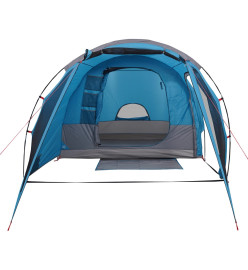 Tente de camping tunnel 4 personnes bleu imperméable