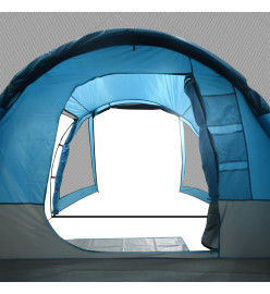 Tente de camping tunnel 4 personnes bleu imperméable