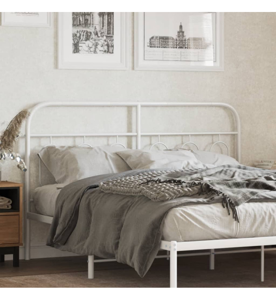 Tête de lit métal blanc 140 cm Tête de lit métal blanc 140 cm