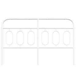 Tête de lit métal blanc 140 cm