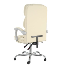 Fauteuil inclinable de bureau Crème Similicuir