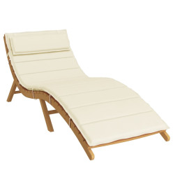 Coussin de chaise longue crème 180x60x3 cm tissu oxford