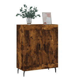 Buffet chêne fumé 69,5x34x90 cm bois d'ingénierie