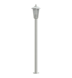 Lampadaire d'extérieur argenté 120 cm acier inoxydable