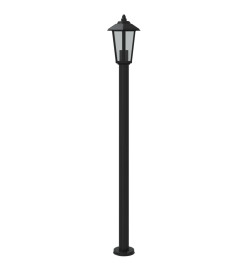 Lampadaires d'extérieur 3 pcs noir 120 cm acier inoxydable