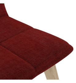 Chaises à manger lot de 4 rouge bordeaux tissu