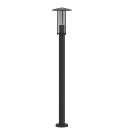 Lampadaire d'extérieur noir 100 cm acier inoxydable