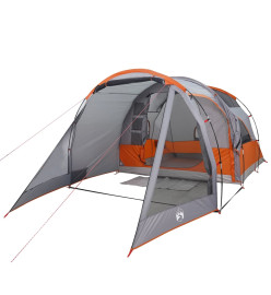 Tente de camping tunnel 4 personnes gris imperméable