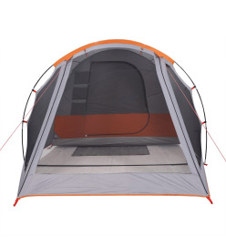 Tente de camping tunnel 4 personnes gris imperméable