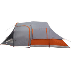 Tente de camping tunnel 4 personnes gris imperméable