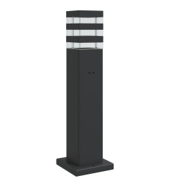 Lampadaire d'extérieur avec sortie noir 50 cm aluminium