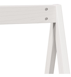 Lit superposé et échelle et toit blanc 90x200cm bois pin massif