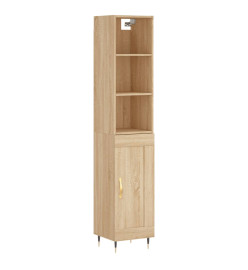 Buffet haut Chêne sonoma 34,5x34x180 cm Bois d'ingénierie