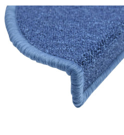 Tapis d'escalier 10 pcs 56x17x3 cm Bleu