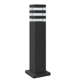 Lampadaire d'extérieur noir 50 cm aluminium