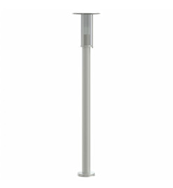 Lampadaire d'extérieur argenté 100 cm acier inoxydable