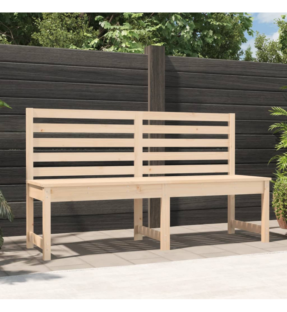 Banc de jardin 157,5 cm bois massif de pin