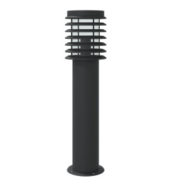 Lampadaires d'extérieur et capteurs 3 pcs noir acier inoxydable