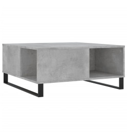 Table basse gris béton 80x80x36,5 cm bois d'ingénierie