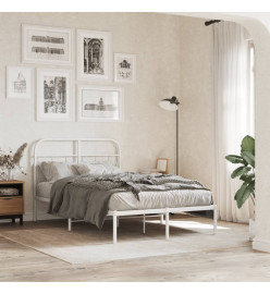 Tête de lit métal blanc 120 cm
