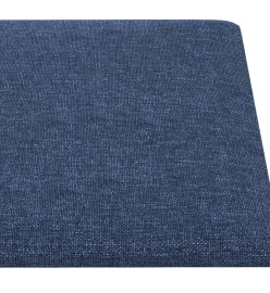 Panneaux muraux 12 pcs Bleu 60x30 cm Tissu 2,16 m²