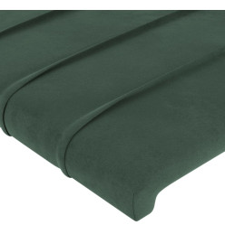 Tête de lit avec oreilles Vert foncé 103x16x78/88 cm Velours