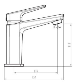 SCHÜTTE Mitigeur de lavabo RAVEN cuivre mat